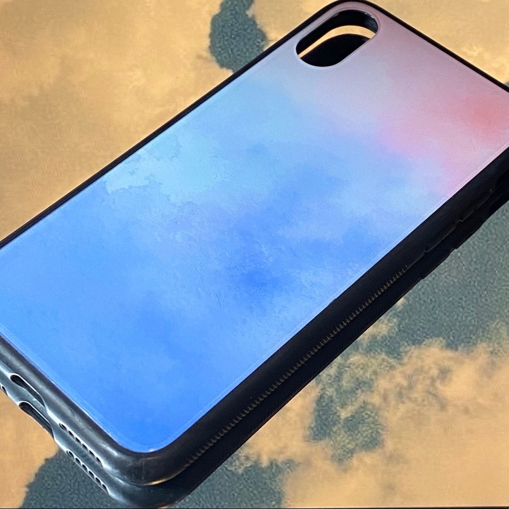 Hand Painted Ombré Pink & Blue iPhone 10 Case